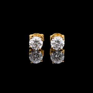 Signature Round Diamond Stud Earrings