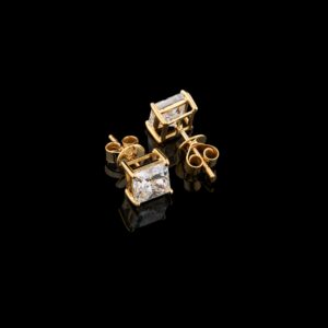 Princess Cut Diamond Stud Earrings