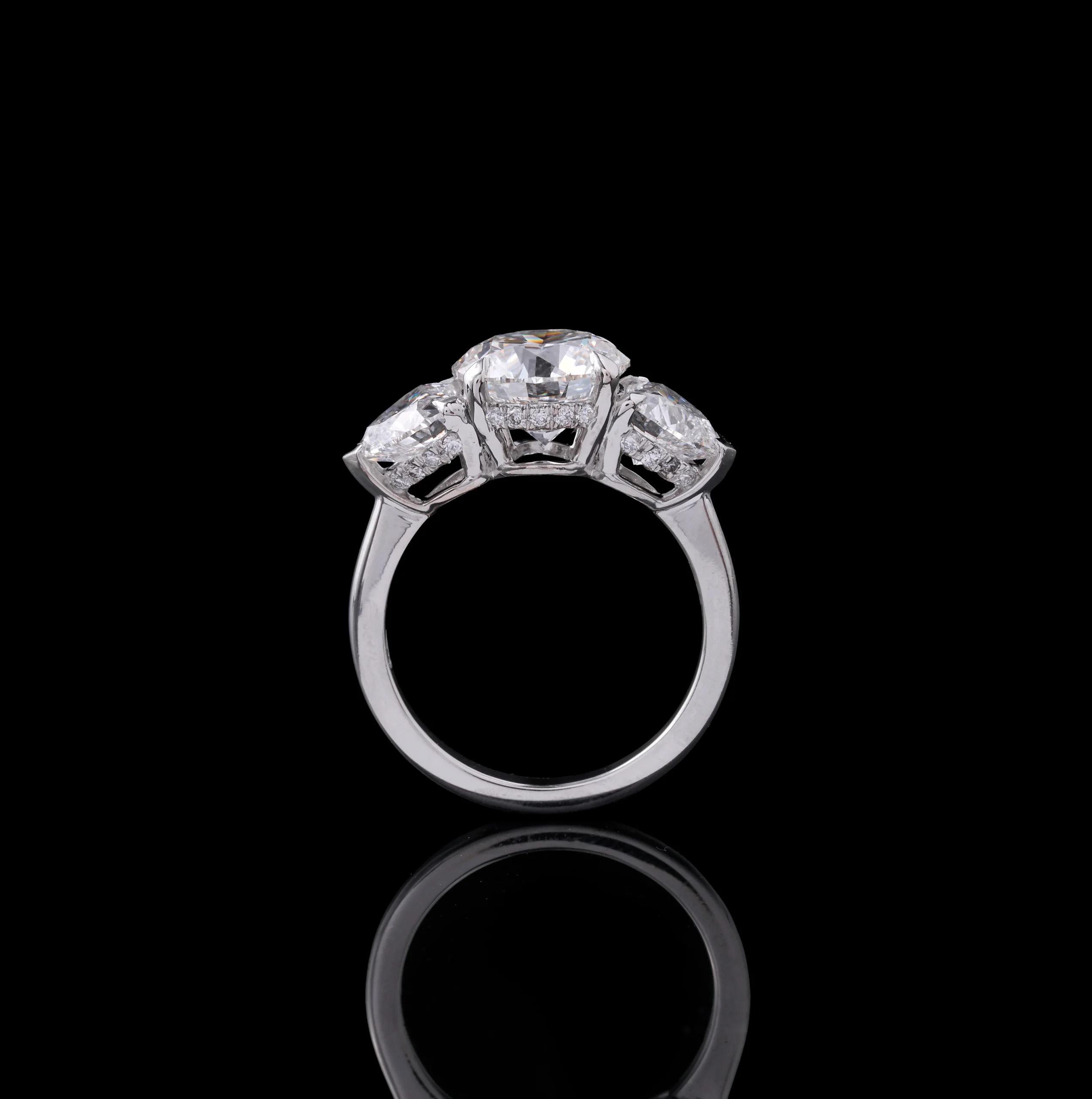Eternal Heart Three-Stone Diamond Ring
