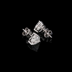 Statement Heart Cut Diamond Stud Earrings