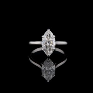 Marquise Cut Solitaire Diamond Ring