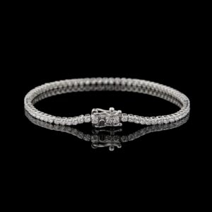 Elegant 59-Stone Round Diamond Bracelet