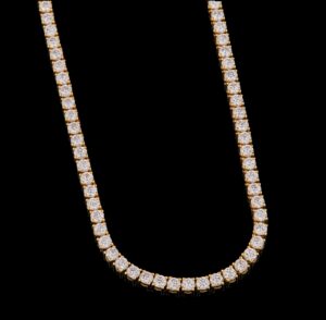 167-Stone Round Diamond Cascade Necklace