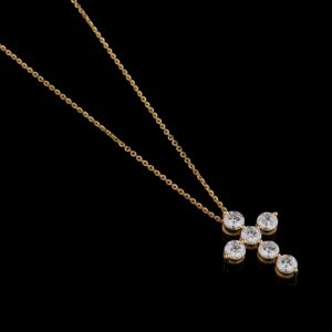 1.05 CT Round Diamond Pendant Set