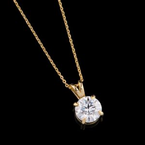 2.01 CT Round Diamond Pendant Set