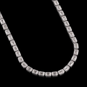 Emerald Diamond Palatial Tennis Necklace