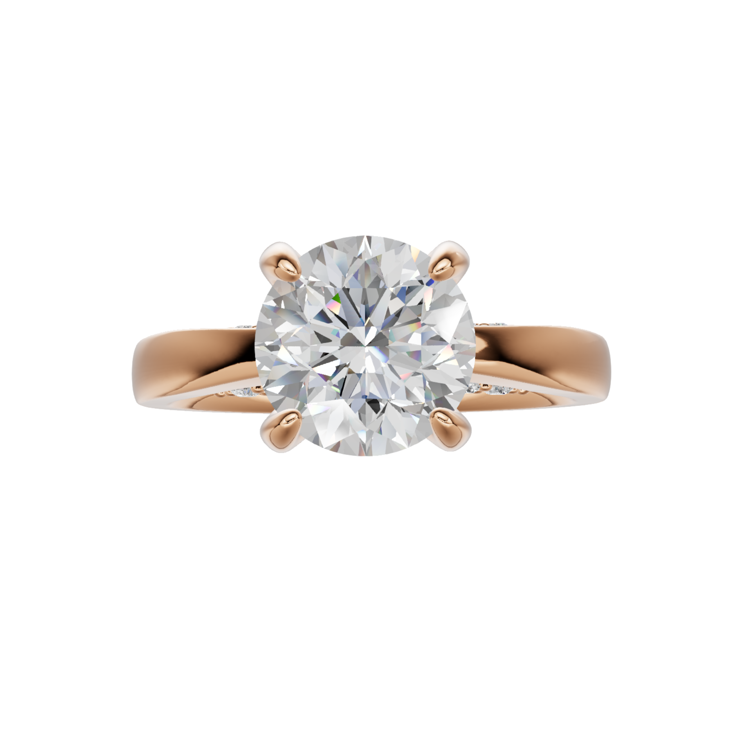 4 Prong Round Solitaire Ring